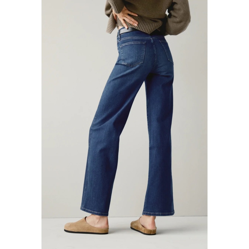AYR The Dynamo Size 26 Sayonara Dark Wash Wide Leg High Rise Jeans Stretch - Picture 2 of 8